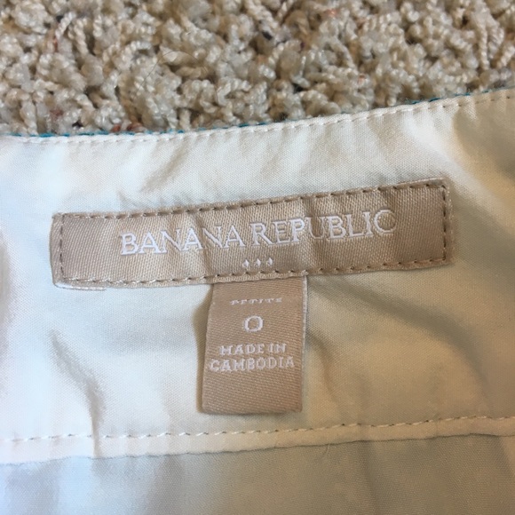 Banana Republic Blue Tweed Pencil Skirt 0P - Picture 2 of 8